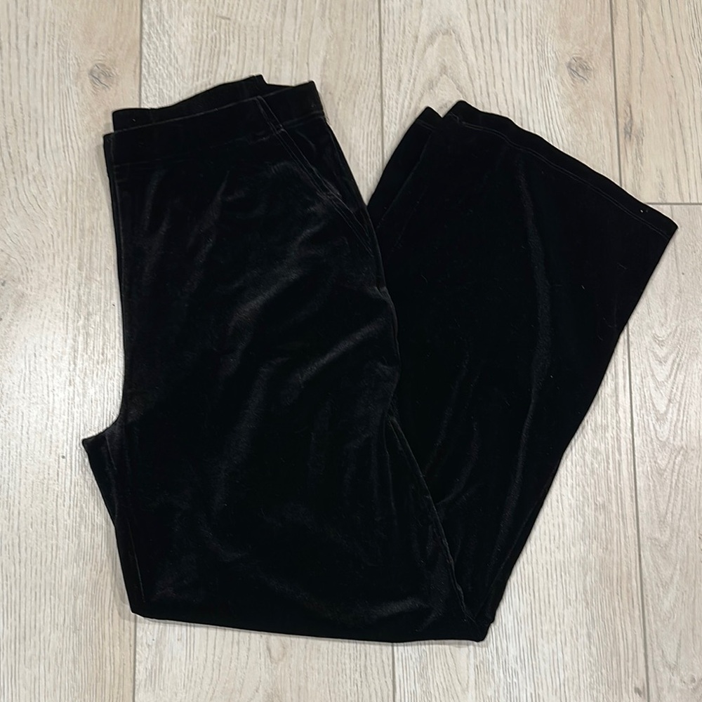 Dennis Basso Black Velvet Trousers